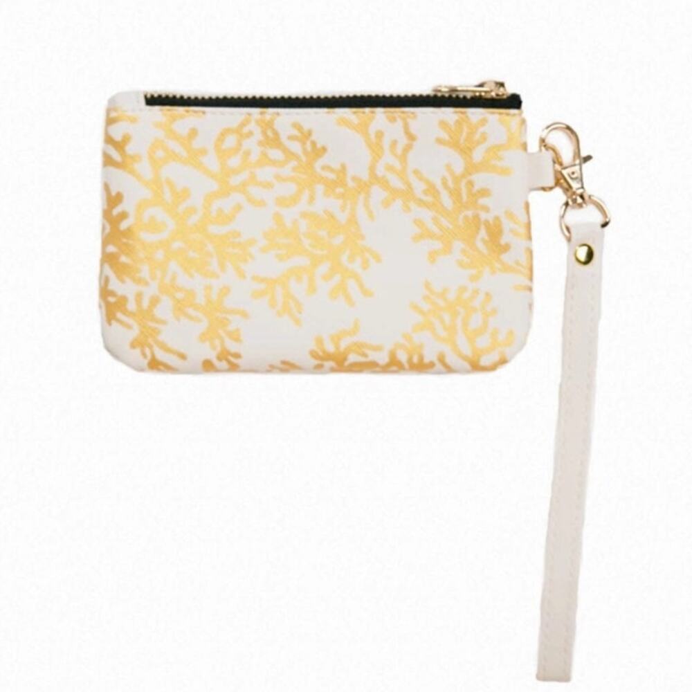 ID Wristlet Coral Gold Cream
